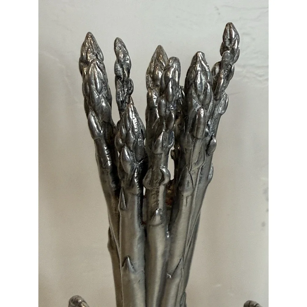 Vagabond‎ House Pewter Asparagus Candlesticks Farmers Market Candle Holder Pair